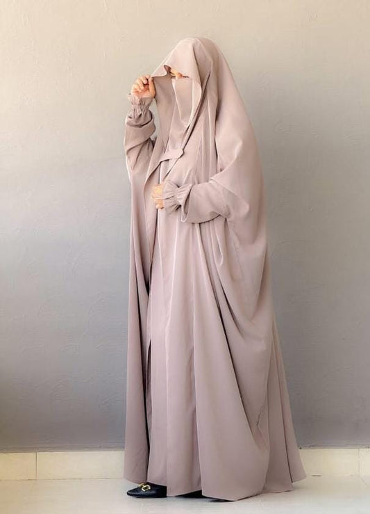 Jilbab Abaya (Light Pink Beige)