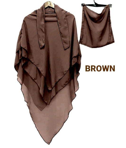 Three Layer Khimar with Niqab