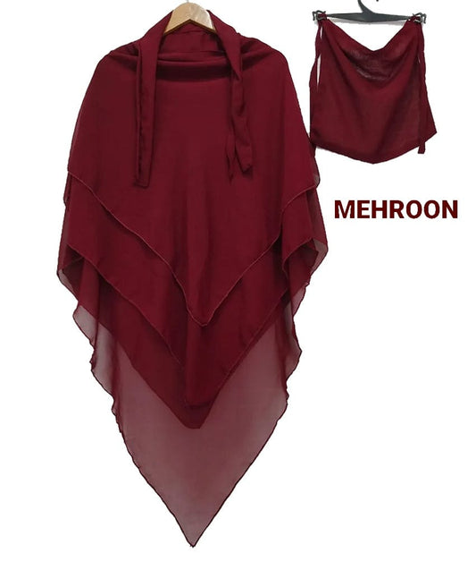 Three Layer Khimar with Niqab