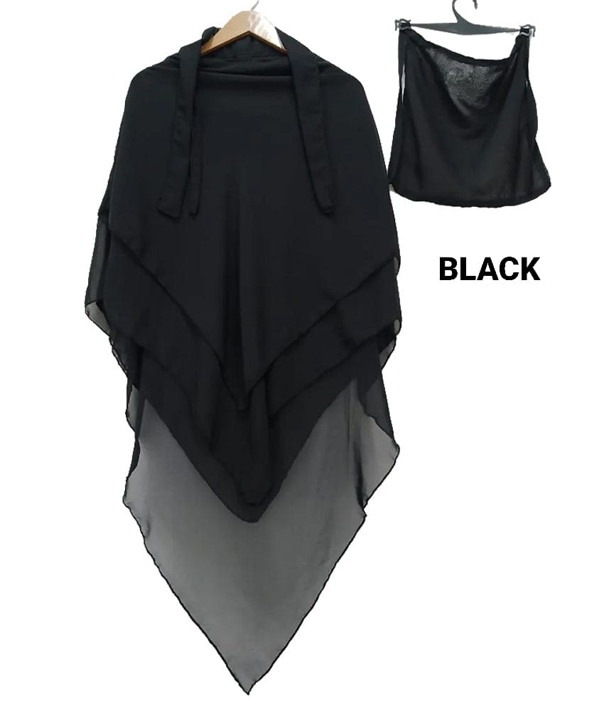 Three Layer Khimar with Niqab