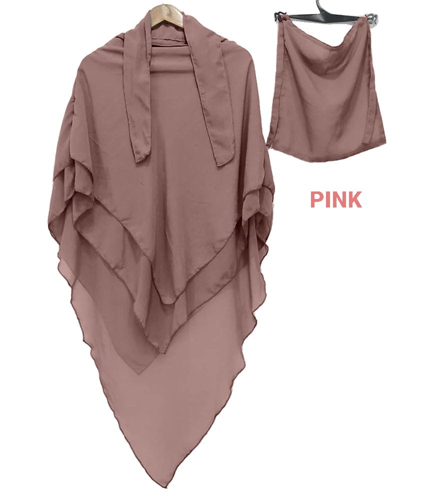 Three Layer Khimar with Niqab